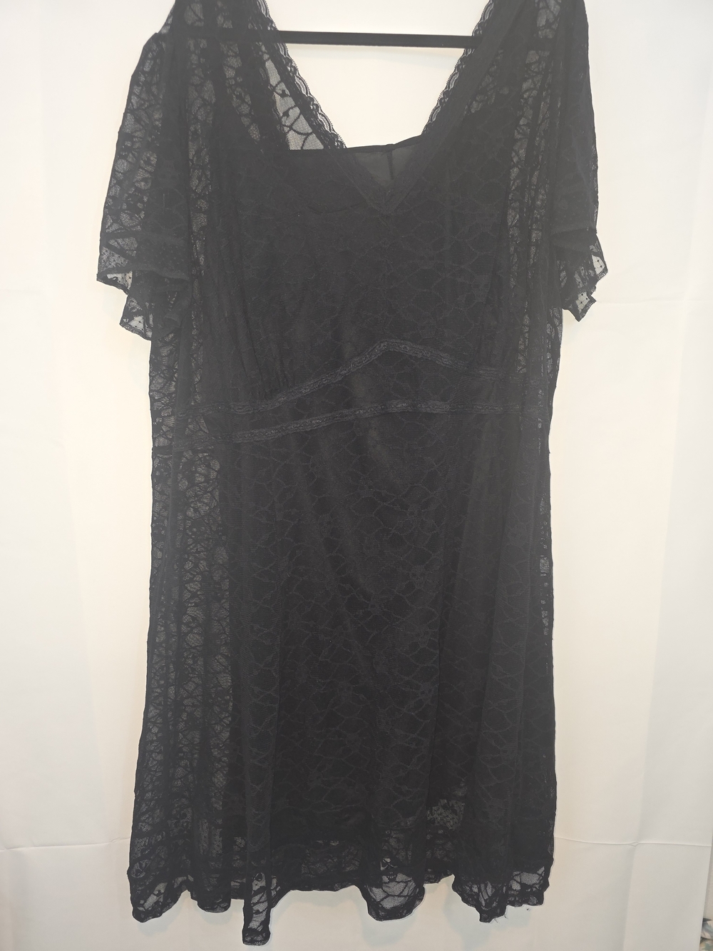 Vintage Y2K Tripp NYC Black Lace Skull Dress Plus Size 4X  Mall Goth